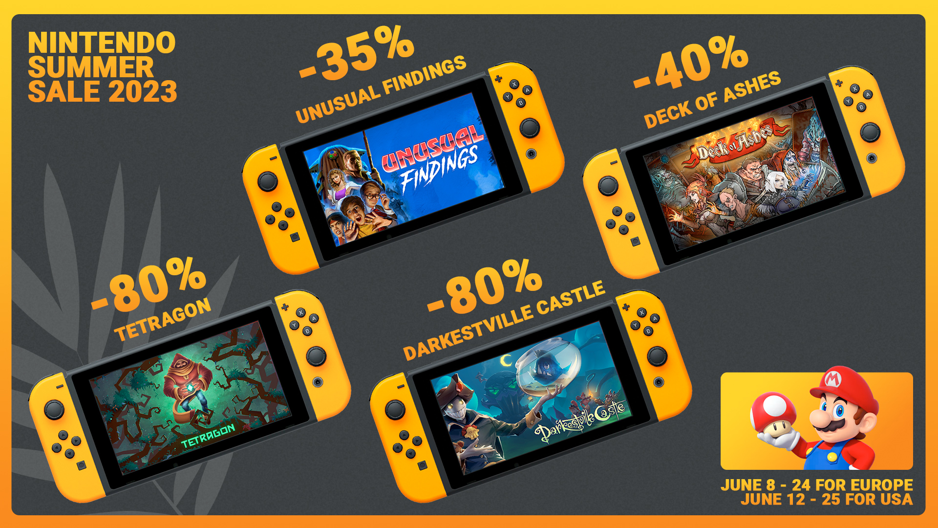 Our Games Featured in Nintendo Summer Sale 2023! - ESDigital Games